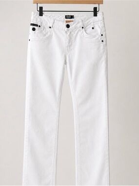 D&G Women’s White Denim Jeans - Classic Straight Fit